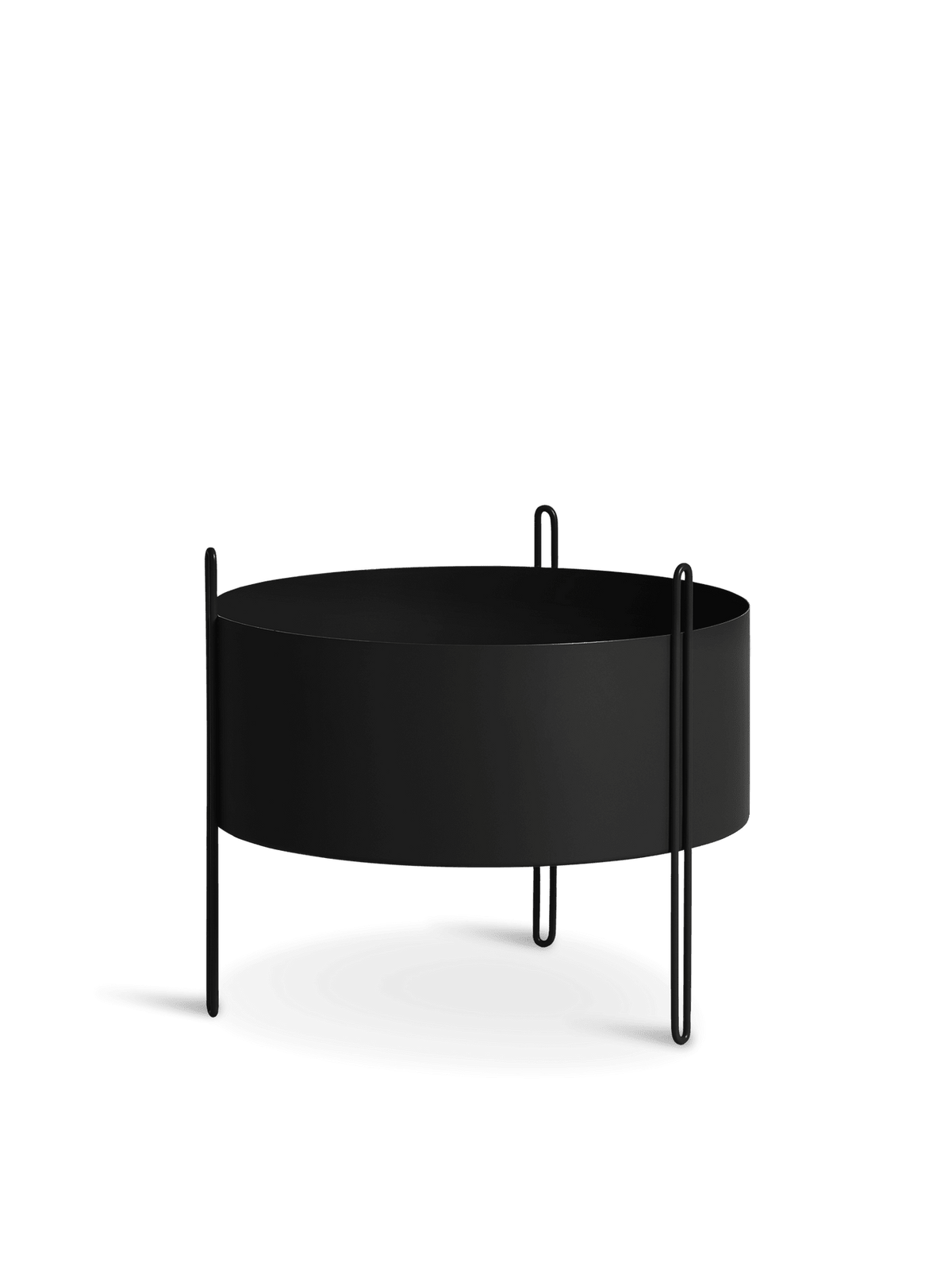 Pidestall Planter Vases Woud Black Medium 