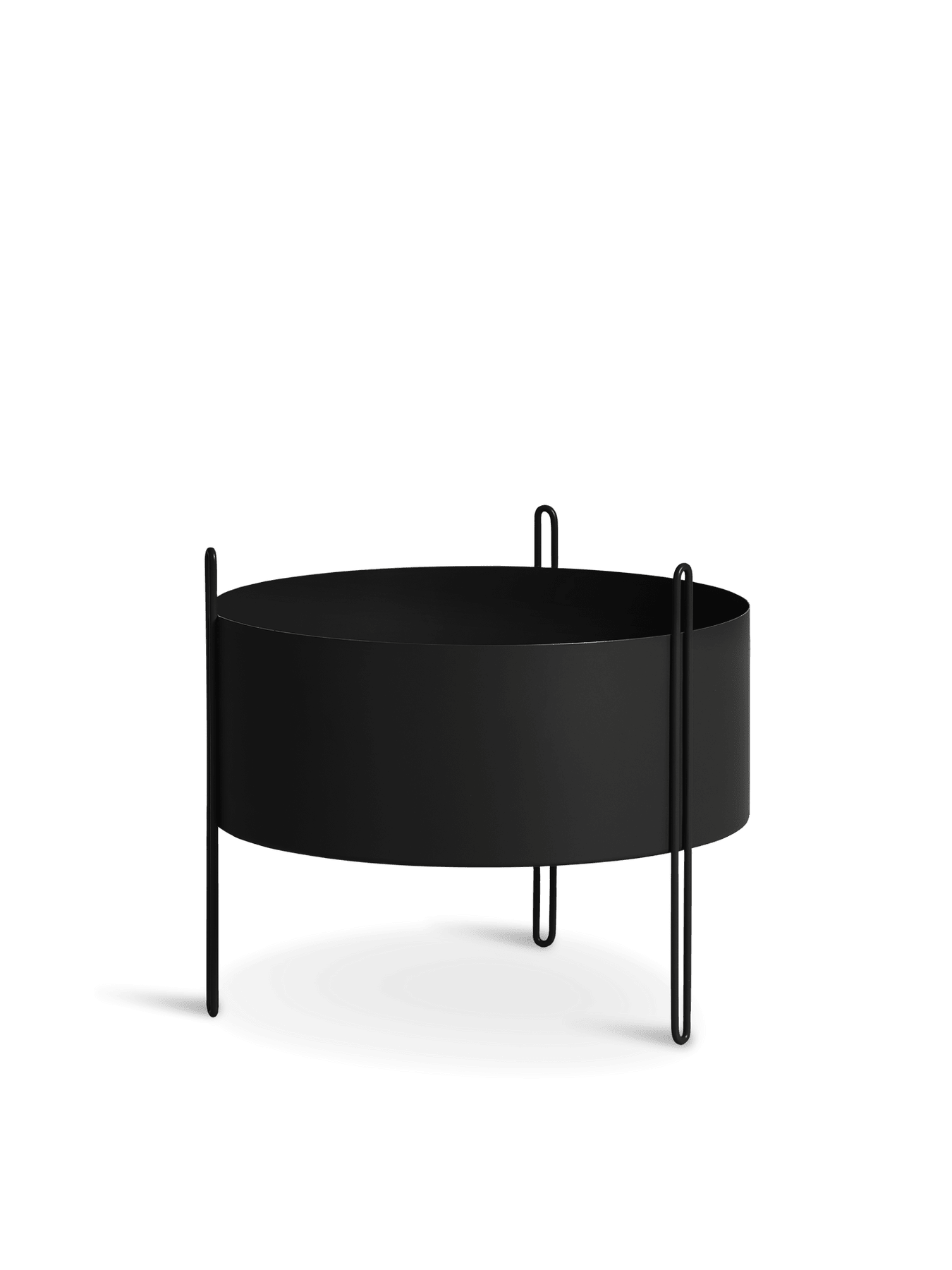 Pidestall Planter Vases Woud Black Medium 