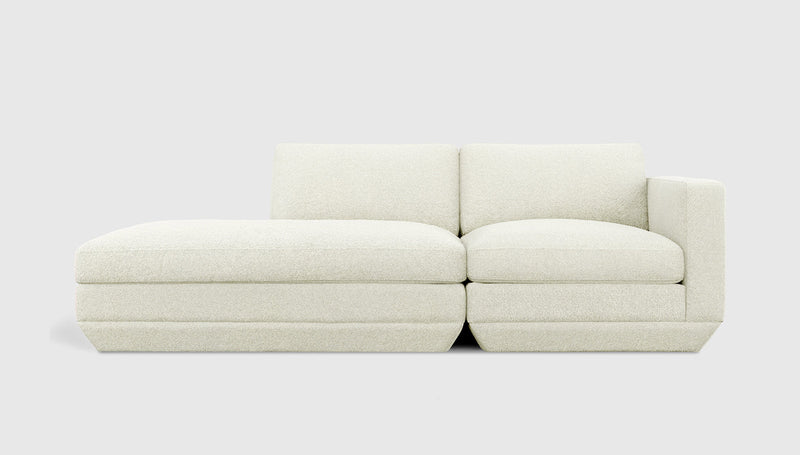 Gus Modern Podium Modular 2PC Lounge — Copenhagen Fossil / Left Facing