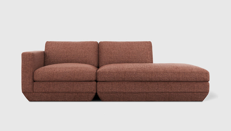 Gus Modern Podium Modular 2PC Lounge — Regency Beet / Right Facing