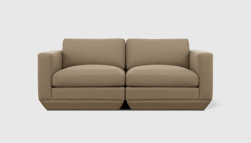 Gus Modern Podium Modular 2PC Sofa — Merino Mocha