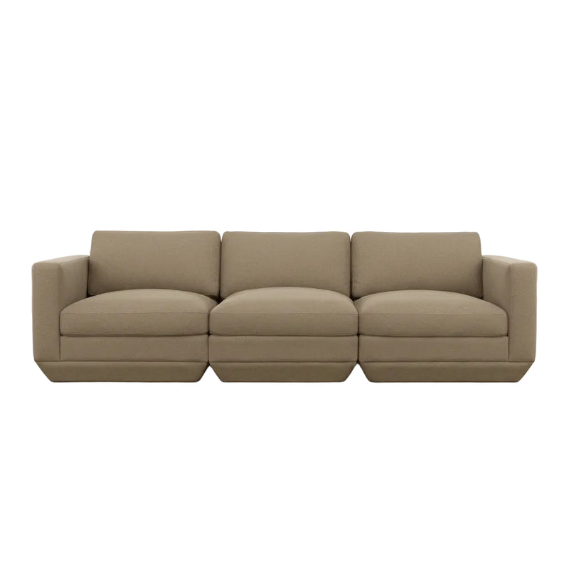 Gus Modern Podium Modular 3PC Sofa — Merino Mocha