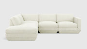 Gus Modern Podium Modular 4PC Lounge Sectional A — Copenhagen Fossil / Left Facing