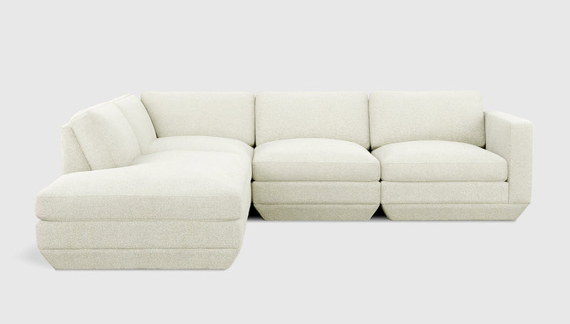 Gus Modern Podium Modular 4PC Lounge Sectional A — Copenhagen Fossil / Left Facing
