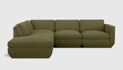 Gus Modern Podium Modular 4PC Lounge Sectional A — Copenhagen Terra / Left Facing