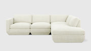 Gus Modern Podium Modular 4PC Lounge Sectional A — Copenhagen Fossil / Right Facing