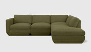 Gus Modern Podium Modular 4PC Lounge Sectional A — Copenhagen Terra / Right Facing