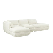 Gus Modern Podium Modular 4PC Lounge Sectional B — Copenhagen Fossil / Left Facing