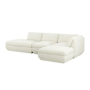 Gus Modern Podium Modular 4PC Lounge Sectional B — Copenhagen Fossil / Right Facing