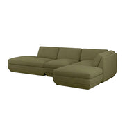 Gus Modern Podium Modular 4PC Lounge Sectional B — Copenhagen Terra / Right Facing