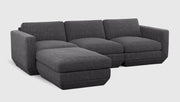 Gus Modern Podium Modular 4PC Sectional — Bastille Lennox / Left Facing