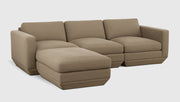 Gus Modern Podium Modular 4PC Sectional — Merino Mocha / Left Facing