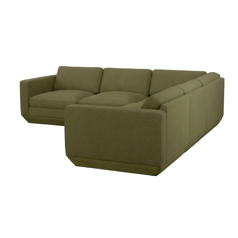 Gus Modern Podium Modular 5PC Corner Sectional — Copenhagen Terra