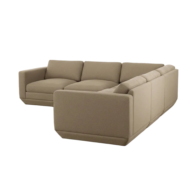 Gus Modern Podium Modular 5PC Corner Sectional — Merino Mocha