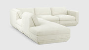 Gus Modern Podium Modular 5PC Seating Group — Copenhagen Fossil / Left Facing
