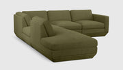 Gus Modern Podium Modular 5PC Seating Group — Copenhagen Terra / Left Facing
