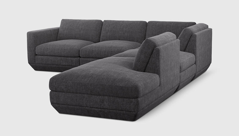 Gus Modern Podium Modular 5PC Seating Group — Bastille Lennox / Right Facing
