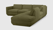 Gus Modern Podium Modular 5PC Seating Group — Copenhagen Terra / Right Facing