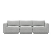 Gus Modern Podium Modular 3PC Sofa — Bayview Silver