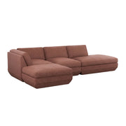 Gus Modern Podium Modular 4PC Lounge Sectional B — Regency Beet / Left Facing