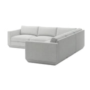 Gus Modern Podium Modular 5PC Corner Sectional — Bayview Silver