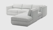 Gus Modern Podium Modular 5PC Seating Group — Bayview Silver / Right Facing