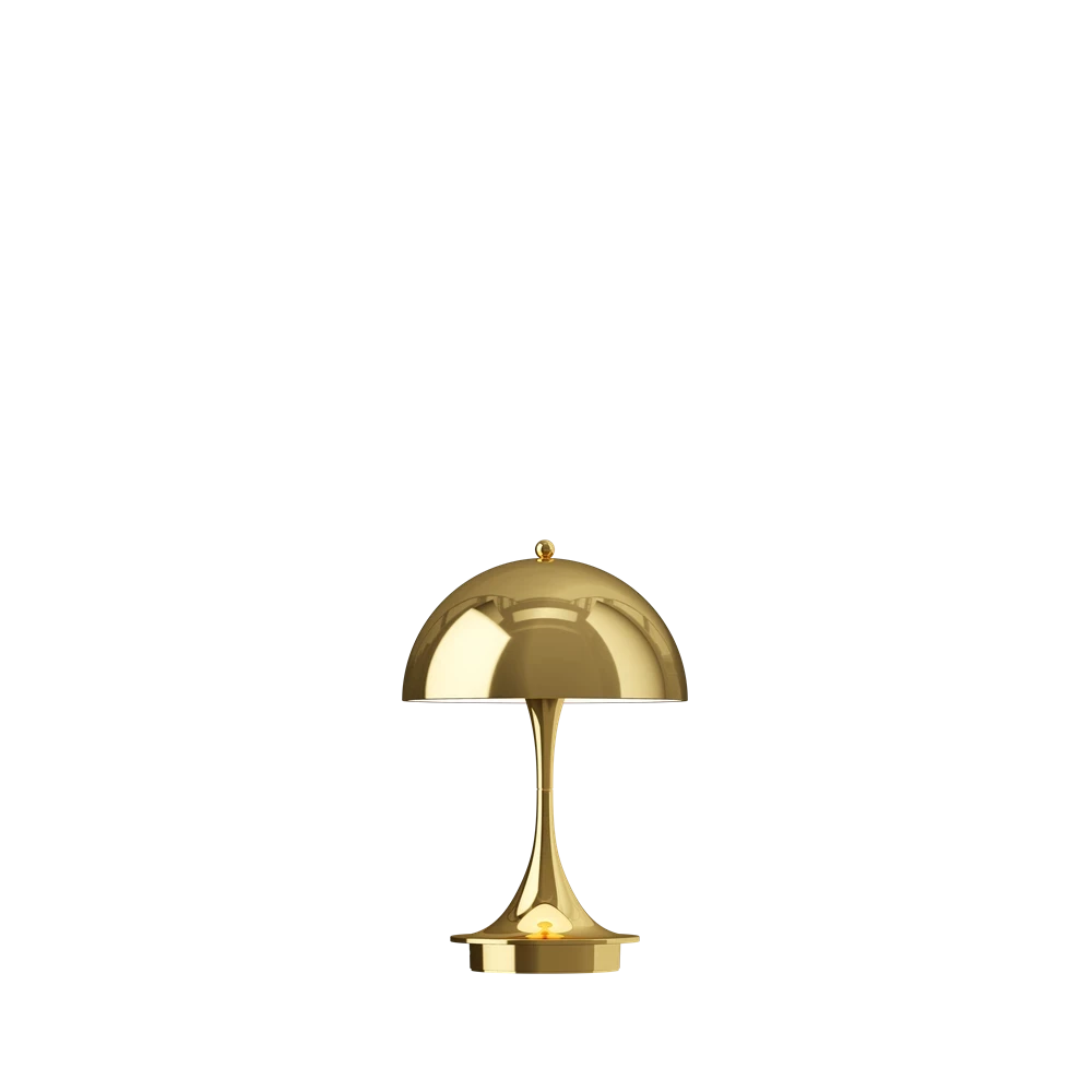 Panthella 160 Portable Table Lamp Table Lamps Louis Poulsen Brass 