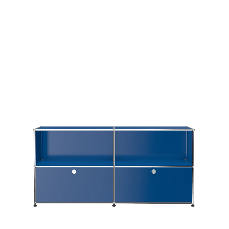 USM Haller Closed Storage Credenza C2A storage USM Gentian Blue 