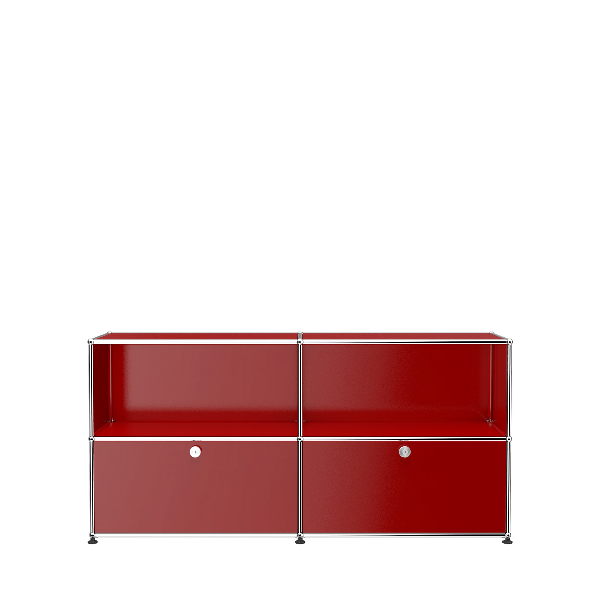 USM Haller Closed Storage Credenza C2A storage USM Ruby Red 