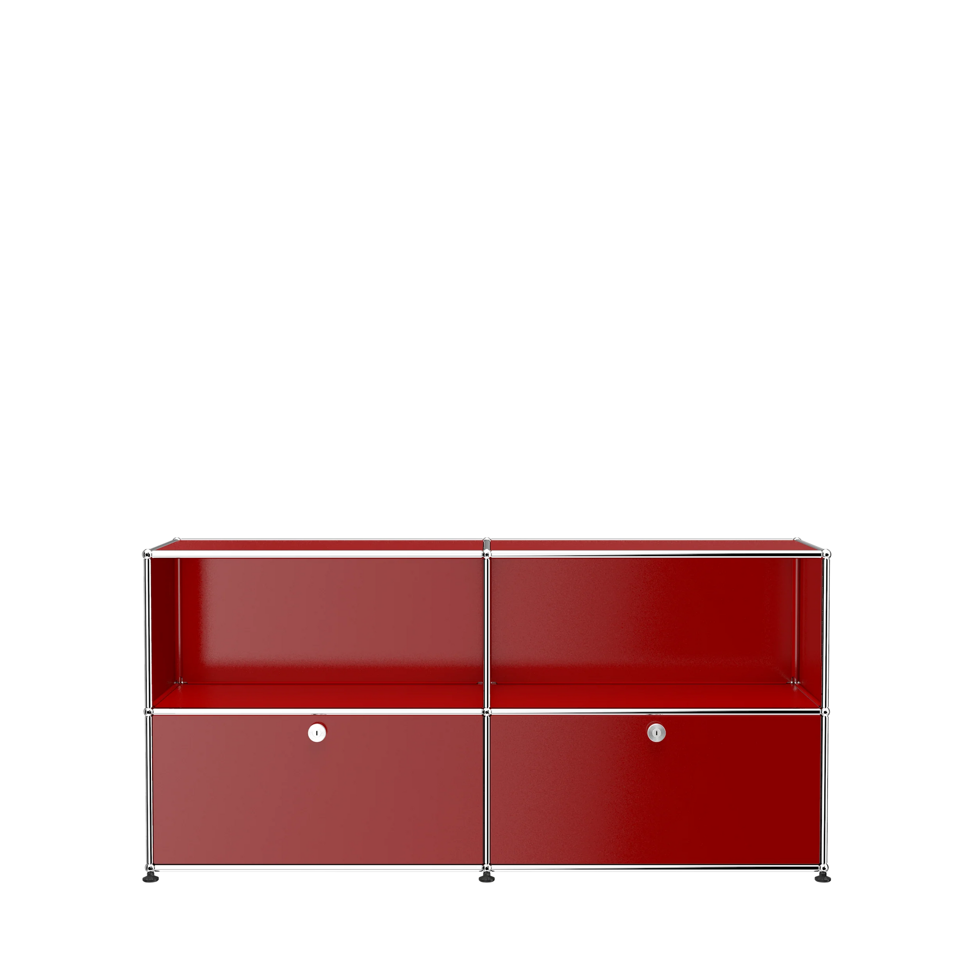 USM Haller Closed Storage Credenza C2A storage USM Ruby Red 