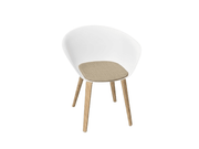 Duna 02 Wood Leg Chair With Seat Cushion Chairs Arper 