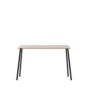 Emeco Run High Side Table - Wood table Emeco 62"/ 161 CM Black Powder Coated Frame Ash