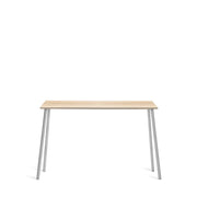 Emeco Run High Side Table - Wood table Emeco 62"/ 161 CM Clear Aluminum Frame Accoya (Outdoor Approved)
