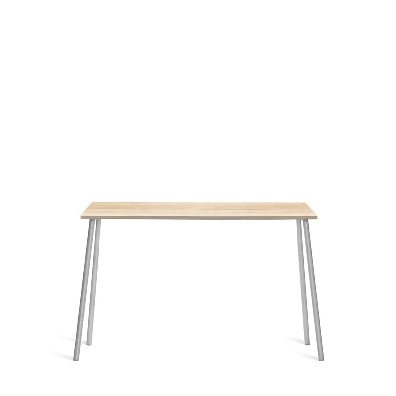 Emeco Run High Side Table - Wood table Emeco 62"/ 161 CM Clear Aluminum Frame Accoya (Outdoor Approved)