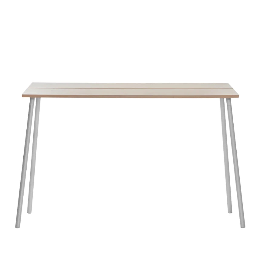 Emeco Run High Side Table - Wood table Emeco 62&quot;/ 161 CM Clear Aluminum Frame Ash