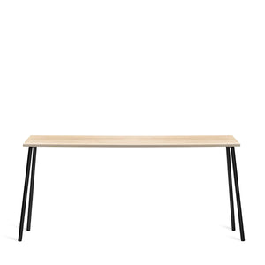 Emeco Run High Side Table - Wood table Emeco 86"/ 222 CM Black Powder Coated Frame Accoya (Outdoor Approved)