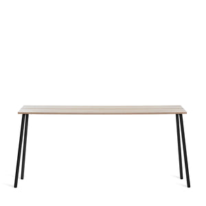 Emeco Run High Side Table - Wood table Emeco 86"/ 222 CM Black Powder Coated Frame Ash