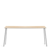 Emeco Run High Side Table - Wood table Emeco 86"/ 222 CM Clear Aluminum Frame Accoya (Outdoor Approved)