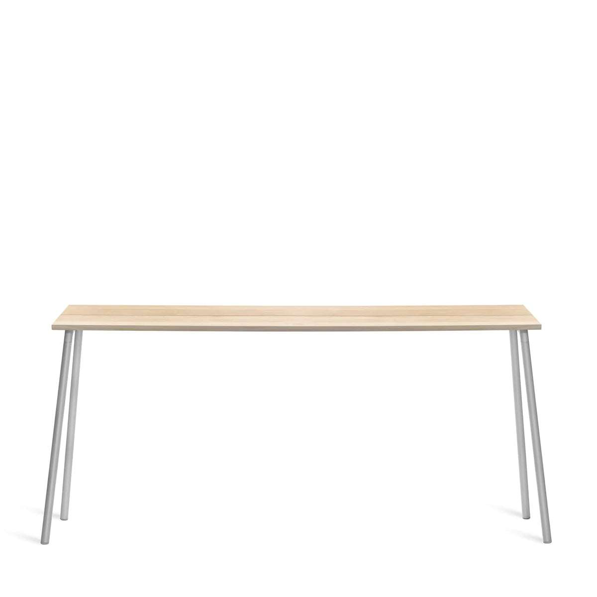 Emeco Run High Side Table - Wood table Emeco 86"/ 222 CM Clear Aluminum Frame Accoya (Outdoor Approved)