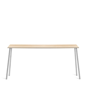 Emeco Run High Side Table - Wood table Emeco 86"/ 222 CM Clear Aluminum Frame Accoya (Outdoor Approved)