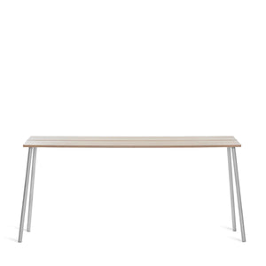 Emeco Run High Side Table - Wood table Emeco 86"/ 222 CM Clear Aluminum Frame Ash
