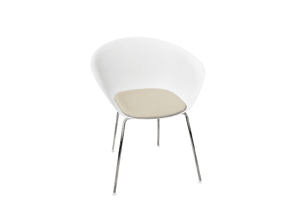 Duna 02 Four Leg Chair With Seat Cushion Chairs Arper 