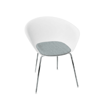 Duna 02 Four Leg Chair With Seat Cushion Chairs Arper 