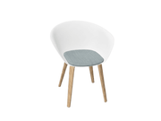 Duna 02 Wood Leg Chair With Seat Cushion Chairs Arper 