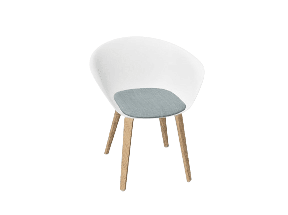 Duna 02 Wood Leg Chair With Seat Cushion Chairs Arper 