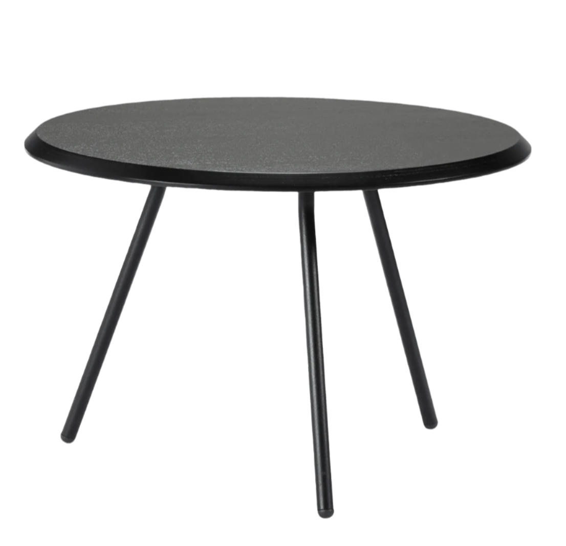 Soround Coffee Table Coffee table Woud Black Painted Ash Small - 23.6&quot; Low