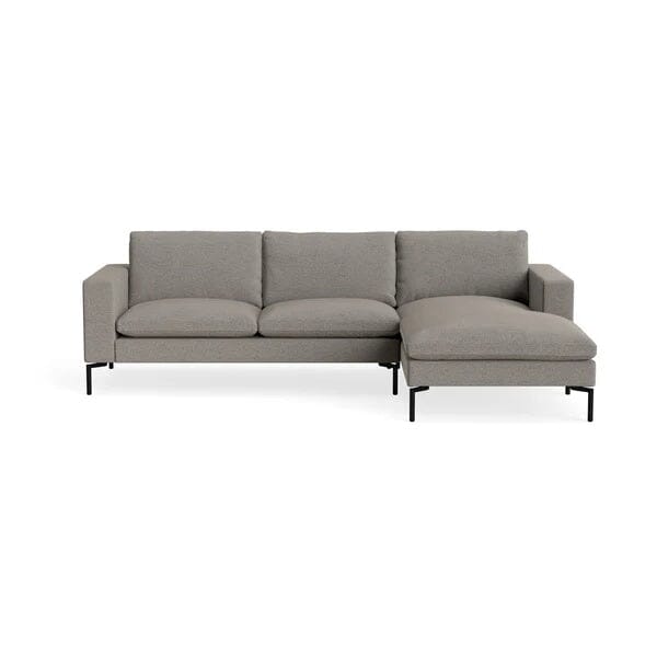 New Standard Sofa with Chaise Sofa BluDot Right Sanford Black - Black Legs 