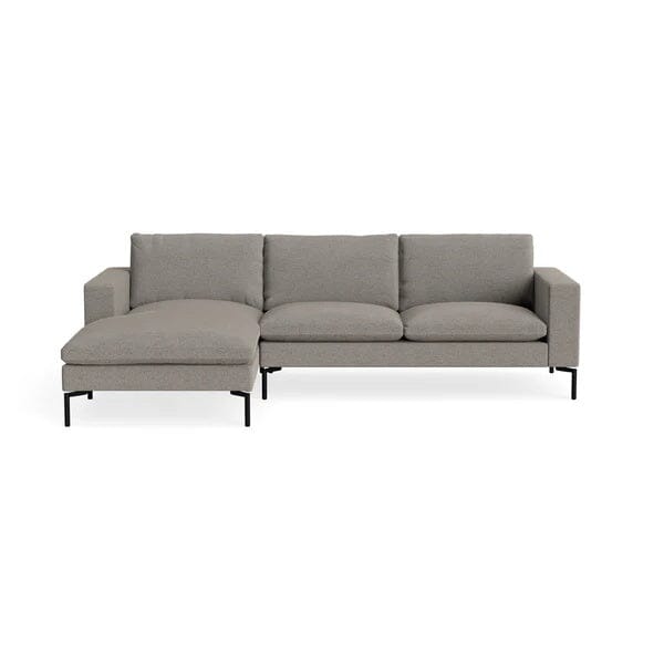 New Standard Sofa with Chaise Sofa BluDot Left Sanford Black - Black Legs 