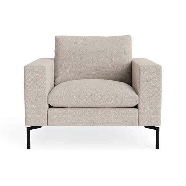 New Standard Lounge Chair lounge chair BluDot Sanford Linen - Black Legs 