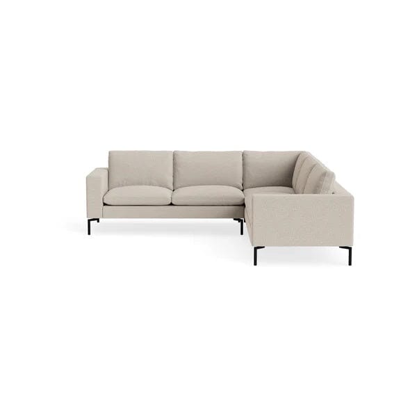 New Standard Sectional Sofa BluDot Right Sanford Linen - Black Legs 